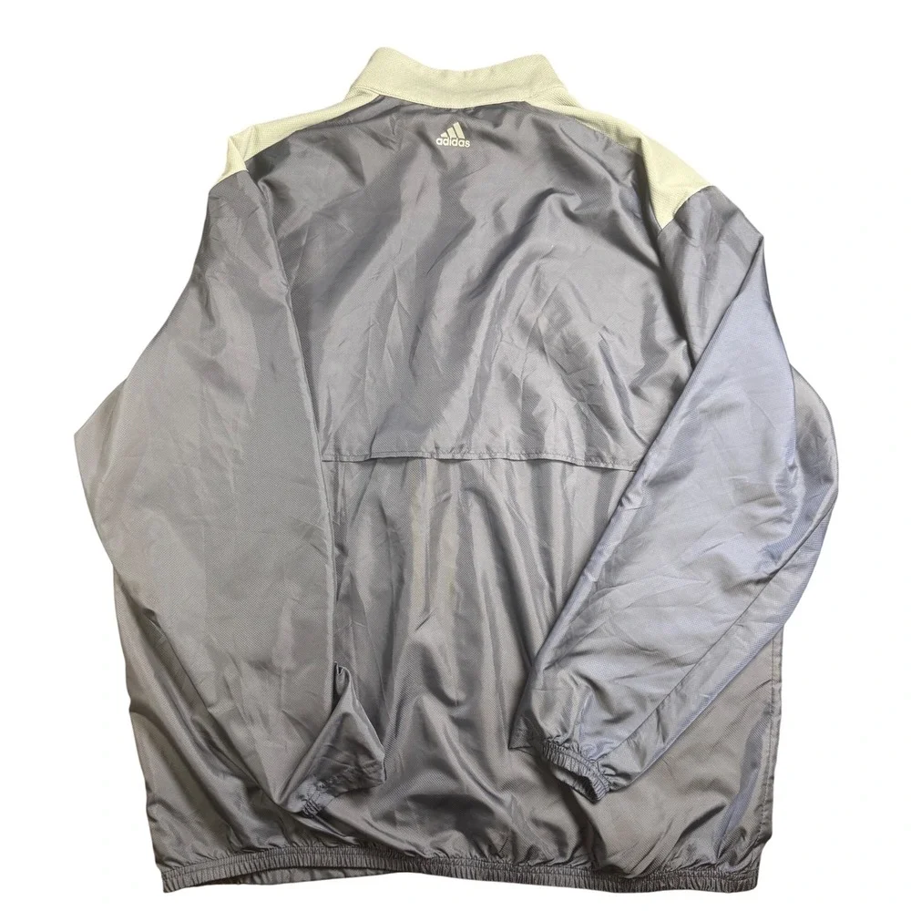 Adidas‎ Golf Windbreaker Jacket Full Zip Lightweight Gray 2XL Mens